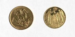 Grossbritannien, Goldmünze 1 Sovereign 1899 und eine Goldmedaille  ...