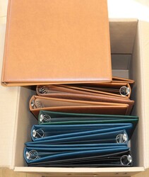 ZUBEHÖR - 10 großformatige Lindner-Ringbinder (5mal braun, 3mal ...