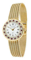 DAMENUHR "LONGCHAMP" - Lünette besetzt mit 16 Brillanten W/SI und 16 ...