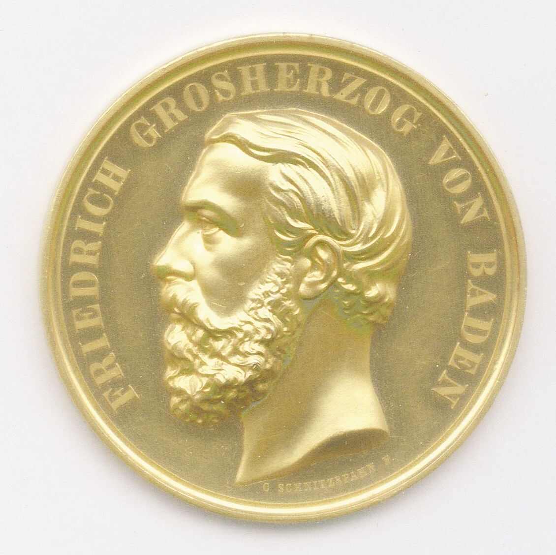 Friedrich Grosherzog von Baden, spektakuläre Gedächtnismedaille mit ...