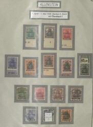 DEUTSCHE BESETZUNGEN/ABSTIMMUNGSGEBIETE I. WELTKRIEG - umfangreiche ...