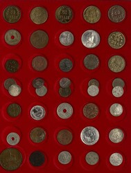Deutsche Kolonien, interessante Kollektion von 40 Münzen der Gebiete ...