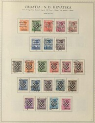 KROATIEN - 1941/45, interessante Kollektion im Vordruck-Ringbinder, ...