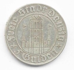 Danzig, 5 Gulden 1932, Marienkirche, Gewicht 14,9 Gramm, sehr ...