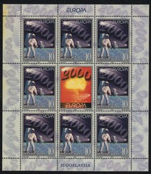 Europa 2000, Probedruck-Kleinbogenserie auf Cromalin-Papier. ...