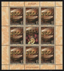 Europa 2000, Probedruck-Kleinbogenserie auf Cromalin-Papier. ...