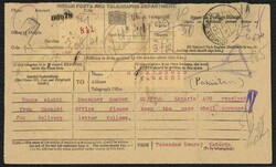 GANDHI-MEHRFACHFRANKATUR AUF TELEGRAMM: 12 A. Mahatma Gandhi 1948als ...