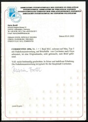 1 RMC schwarz auf blau, farbfrisches, allseits voll- bis ...