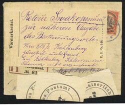 DER IRRLÄUFER-RETOURBRIEF: 30 Pfg. Kaiseryacht ohne Wasserzeichen, ...