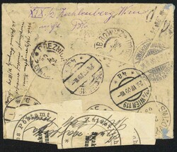 DER IRRLÄUFER-RETOURBRIEF: 30 Pfg. Kaiseryacht ohne Wasserzeichen, ...