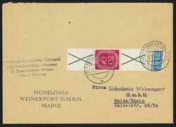 Posthorn, X-20 Pfg.-X, der seltene senkrechte Zusammendruck, ...