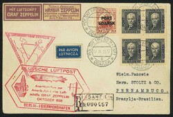 EIN WUNDERVOLLER ZEPPELINBRIEF: 1 Zl. schwarzgrau im tadellosen ...