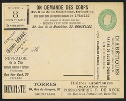 10 C. grün, König Leopold II., Ganzsachenumschlag, Format 145:117 ...