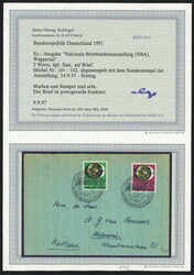 Wuppertalserie 1951, tadellos auf Ersttagsbrief mit ESST ...