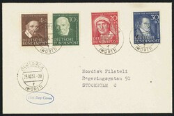 Wohlfahrt 1951, alle vier Werte farbfrisch und tadellos auf sehr ...