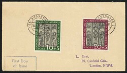 Marienkirche 1951, tadellose Serie farbfrisch auf dekorativem ...