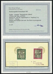 Marienkirche 1951, tadellose Serie farbfrisch auf dekorativem ...