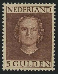Königin Juliana 1949/51, alle 19 Werte inklusive den Guldenwerten ...