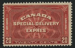 Eilmarken 1922/46, neun verschiedene Werte farbfrisch und sehr gut ...