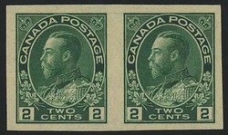 1, 2, 3 C. König Georg V. 1924 ungezähnt in waagerechten Paaren, ...