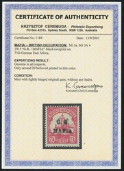 7 1/2 H. Kaiseryacht mit sehr seltenem schwarzem Aufdruck "G.R. ...