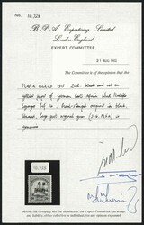 20 H. Kaiseryacht 1915 mit sehr seltenem schwarzem Aufdruck "G.R. ...