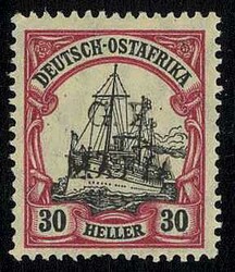 30 H. Kaiseryacht mit sehr seltenem schwarzem Aufdruck "G.R. MAFIA", ...