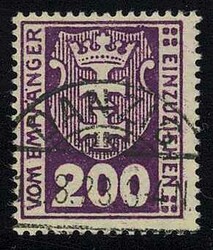 200 Pfg., liegendes Wasserzeichen, farbfrisch und perfekt gezähnt, ...