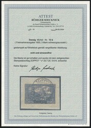 3 Mk. schwarzgrauviolett, farbfrisch und perfekt gezähnt auf sehr ...