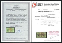 DIE BERÜHMTE DOPPELGENF: 5 C./5 C. schwarz auf gelbgrün, sogenannte ...