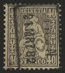 5655146: Switzerland sitting Helvetia perforated