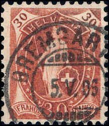 1882-1907: 14 STEHENDE HELVETIA, alles verschiedene ABARTEN, meist in ...