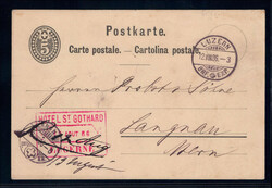 5Rp.schwarz, Zudruck "Arth-Rigi-Bahn", Stempel LUZERN, minim knittrig