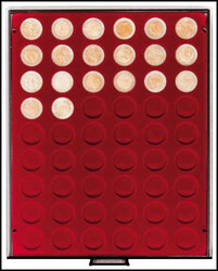 Münzboxen, Lindner, Rauchglas Nr. 2754, Schuber in gediegenem ...