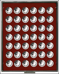 Münzboxen, Lindner, Rauchglas Nr. 2705, Schuber in gediegenem ...