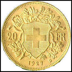 20 Franken Goldvreneli (Beispielbild)