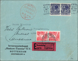 -.40, Stempel BERN, auf Brief aus den Niederlanden per Express nach ...