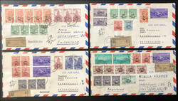 1953/1954: eingeschriebene Briefe via Indischer Feldpost, ...