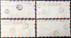 1953/1954: eingeschriebene Briefe via Indischer Feldpost, ...