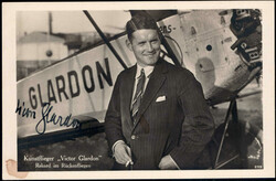 VIKTOR GLARDON, Kunstflieger, mit Originalunterschrift