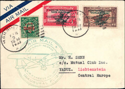 PHILIPPINEN: 1933, Weltrundflug von W.v.Gronau, Brief nach Vadiz ...