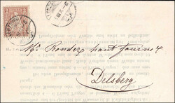 HELLROTBRAUN, LENZURG, sauber auf Drucksache nach Delsberg. Bef ...