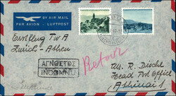 ZÜRICH-ATHEN, Drucksache, beförderte Sendungen 5, Kat.-Wert 900.--