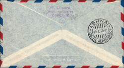 ZÜRICH-ATHEN, Drucksache, beförderte Sendungen 5, Kat.-Wert 900.--