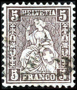 Lot 1334 - schweiz Schweiz Sitzende Helvetia gezähnt - Rolli Auctions Auction #68 Day 2 Lot 1334 - schweiz Schweiz Sitzende Helvetia gezähnt - Rolli Auctions Auction #68 Day 2