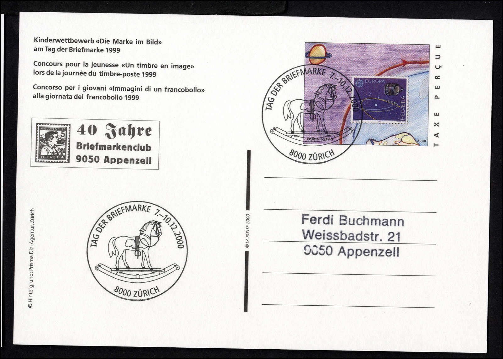 Lot 956 - schweiz Schweiz Tag der Briefmarke -  Rolli Auctions Auction #68 Day 1