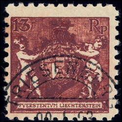 13Rp. rotbraun, Zä 9,5, TRIESENBERG, Befund BPB 2002