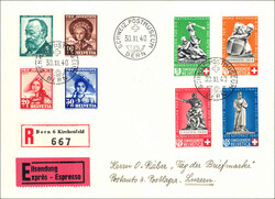 1940: R-Express-FDC, respektive Letzttag Pro Patria, POSTMUSEUM