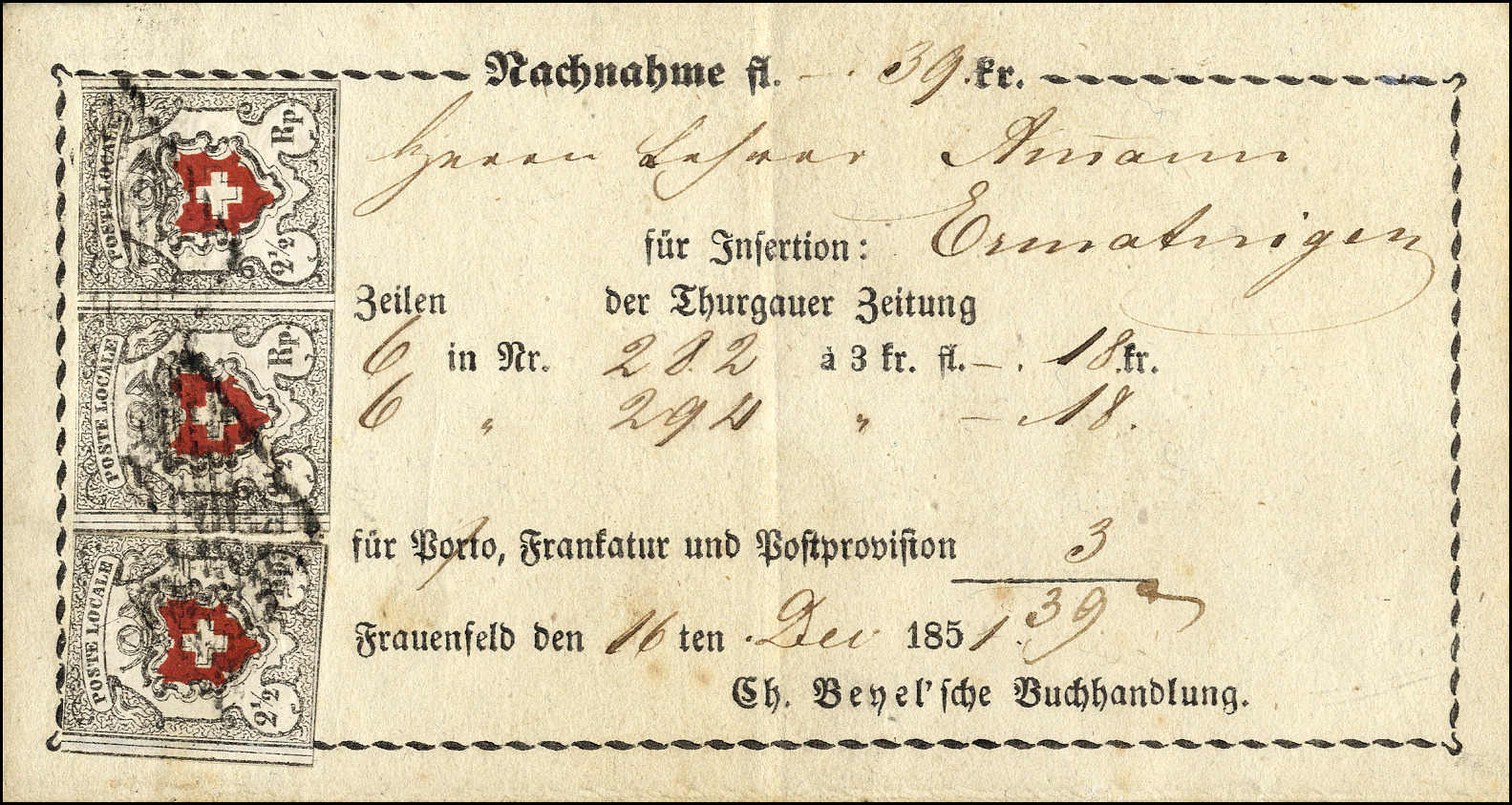 Lot 1038 - schweiz schweiz ortspost - Rolli Auctions Auction #68 Day 2 Lot 1038 - schweiz schweiz ortspost - Rolli Auctions Auction #68 Day 2