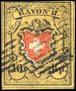 Lot 1117 - schweiz Rayon II, gelb, ohne Kreuzeinfassung (STEIN A 1) -  Rolli Auctions Auction #68 Day 2